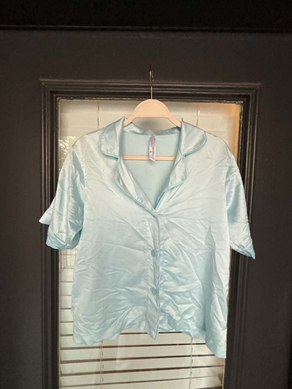 Flora Nikrooz Selena Satin Short Pajama Set Size S Light Blue